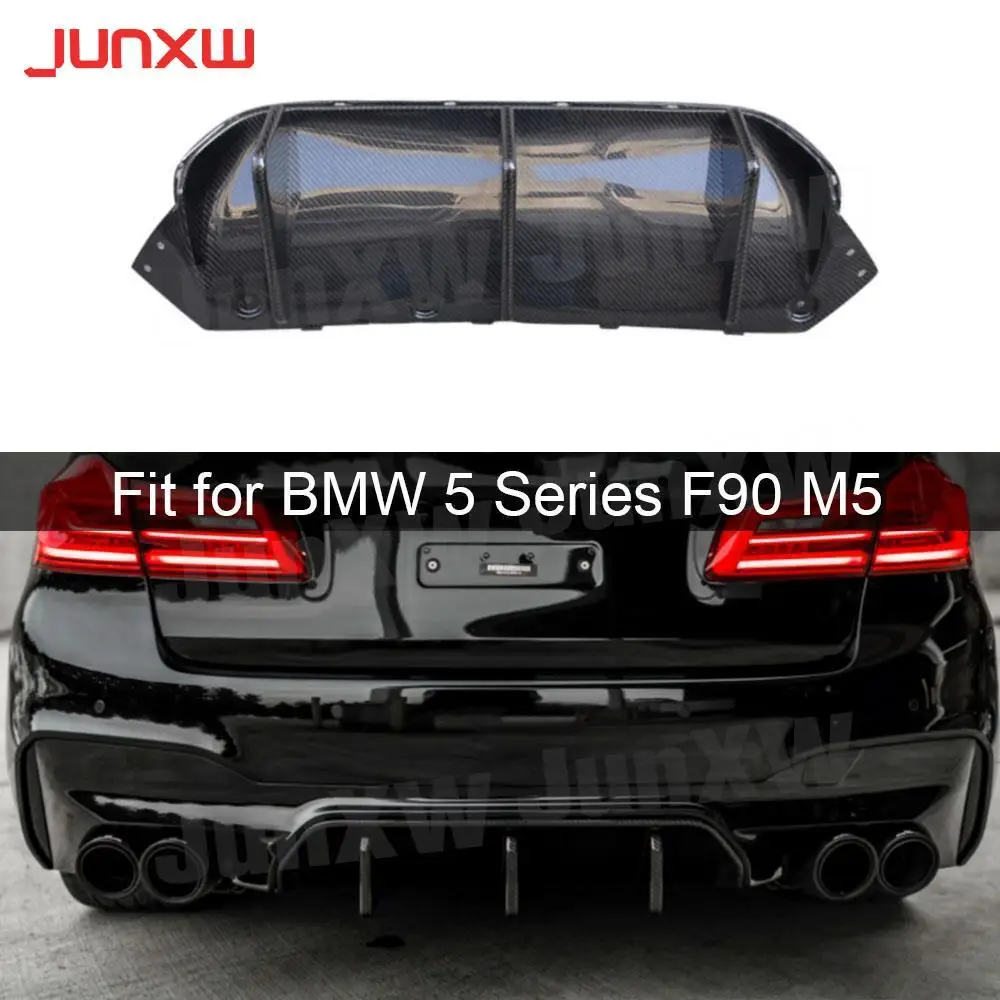 

Dry Carbon Fiber Rear Bumper Lip Diffuser Extension Covers Fit for BMW 5 Series F90 M5 2017 2018 2019 Car Styling FRP