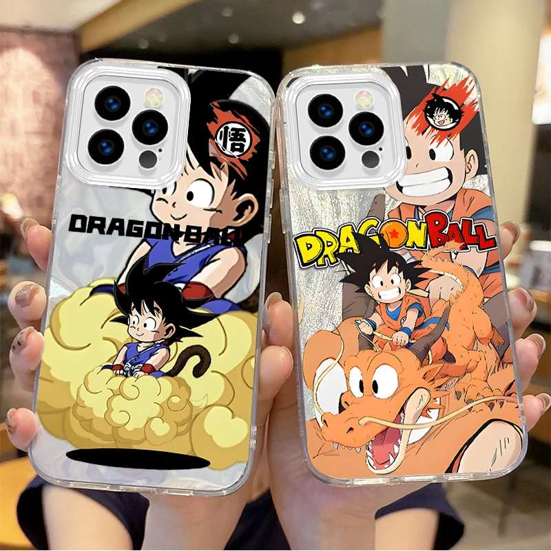 New D-Dragon Balls Goku Anime Gradient Phone Case for iPhone 16 15 14 13 12 11 8 7 6 Pro Max Plus XS XR Hard Non-Slip Back Cover