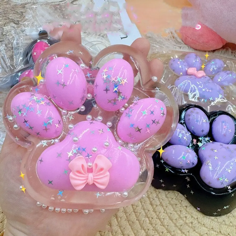 ตลกขนาดใหญ่พิเศษ Cat PAW Squeeze ของเล่นนวดซิลิโคนการ์ตูน Fidget ของเล่น 3D Handmade Cat PAW Pinch ของเล่น Jokes