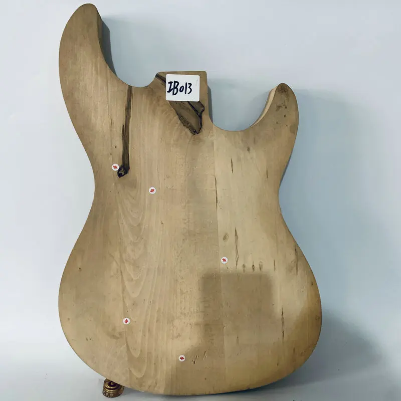 IB013 Raw Materials Electric Guitar Body Solid Basswood For DIY Guitar Parts Replace NO Paints Uncut Wood With Scar
