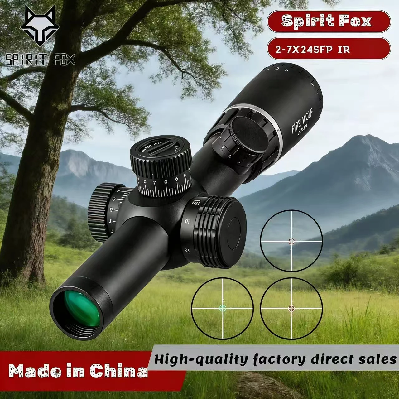 

Прицел телескопический FireWolf 2.5-8X28 с широким углом обзора, тонкостенной конструкцией, высокой четкостью прицельной сетки, для использования на открытом воздухе, с высокой устойчивостью к внешним воздействиям, с различимой разметкой по оси прицела.