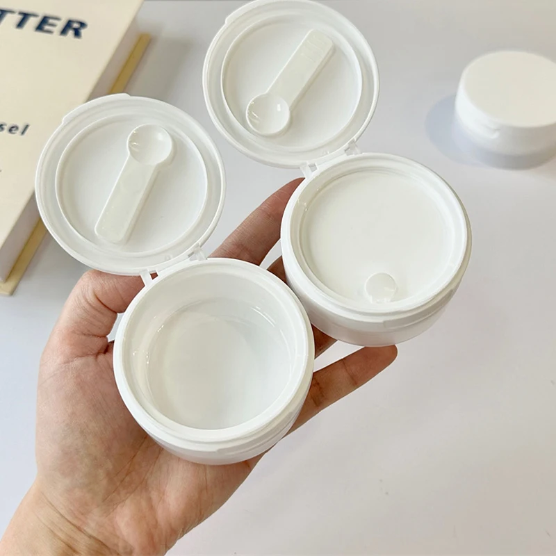 Z. 50g Wide Mouth Flip Cover Included Tooth Powder Bottle Makeup Remover Cream Jar Cotton Pad Container