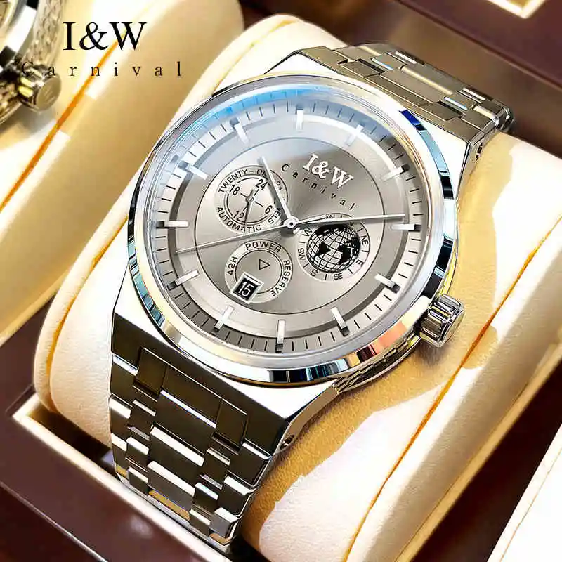 

Carnival Brand IW High-End Series Luxury MIYOTA Movement Mechanical Watch for Men Sapphire Mirror 50M Waterproof Mens Watches