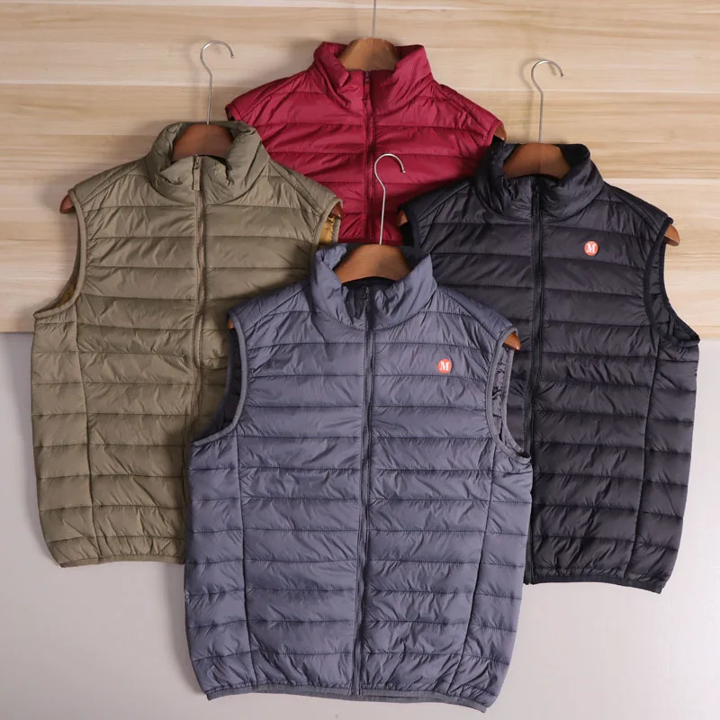 

Lightweight Warm Vest Couple Sle Casual Stand Collar Women's Faionable Outerwear Comfortable Cotton Jaet for Winter