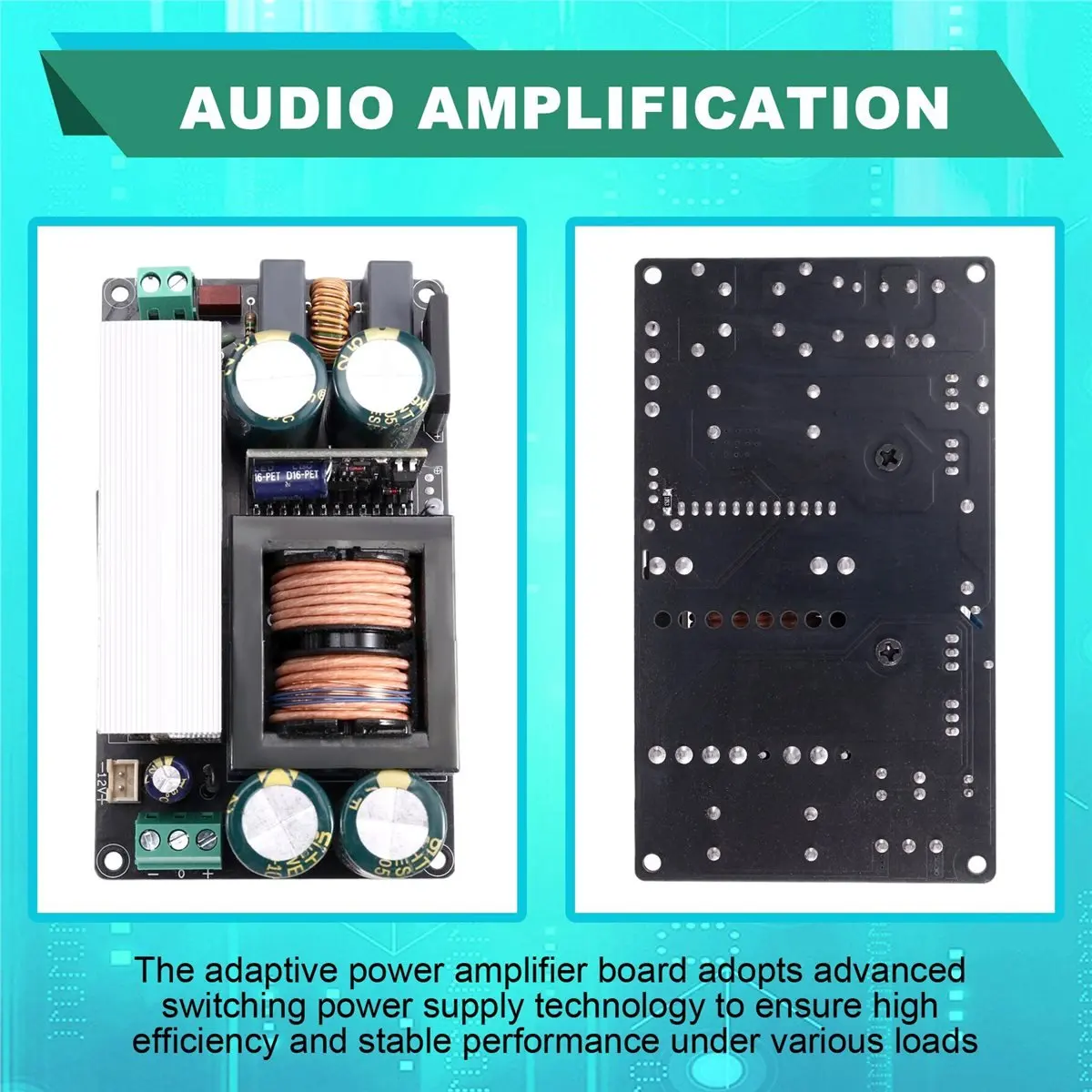 

Плата усилителя мощности A32M 600W LLC с импульсным блоком питания, двойным выходом постоянного тока 45В, для DIY цифровых аудиопроектов