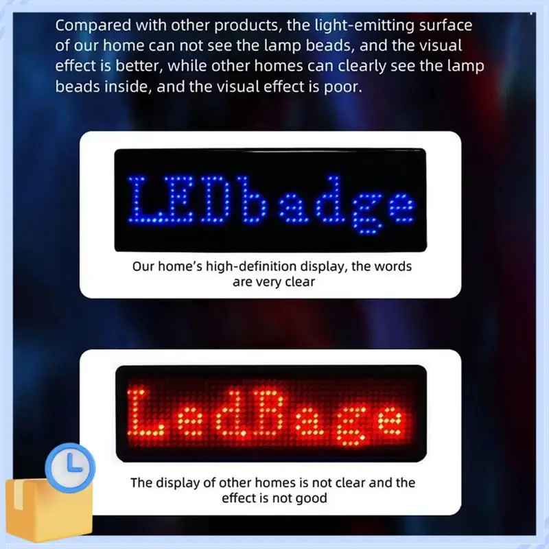 

Popular Multilingual LED Digital Badge USB Rechargeable DIY Programmable Text Name Badge Scrolling Tag Sign Module Display