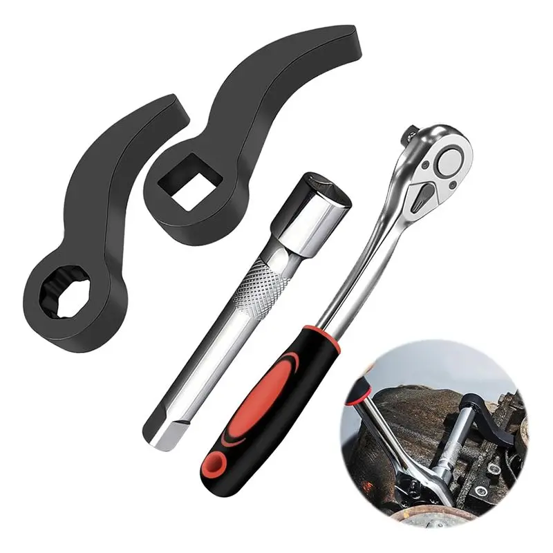 【Big Deal】4Pcs Wrench Adaptor 2Pcs Crowbar Adapter 1/2 Inch& Ratchet Wrench 1/2 Inch Car Repairing Tools With Extension Bar