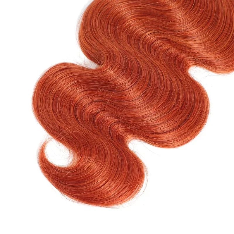 Colore arancione 350 fasci di onde del corpo SOKU brasiliano 100% estensione dei capelli umani fasci di tessuto dei capelli 1PC a buon mercato trama del tessuto dei capelli di Remy