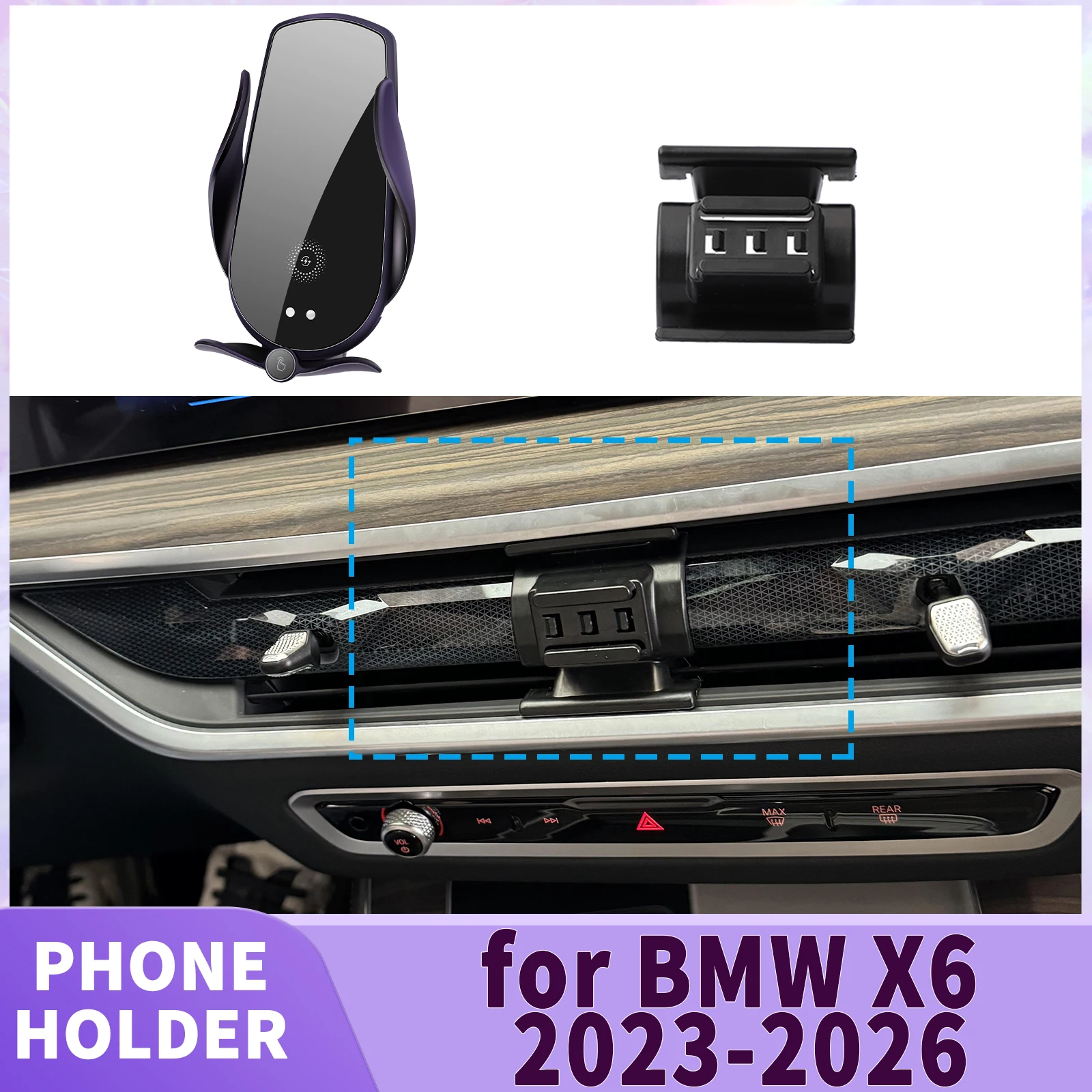 

fit for BMW X6 2023 2024 2025 2026 Screen Base Phone Holder Mount ​​ Secure Clip Car​​ accessoires