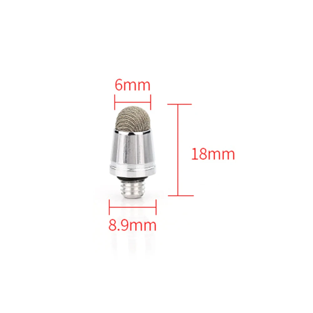 10 ชิ้นปากกา Stylus Conductive Touch แท็บเล็ตปากกา M5x0.8 เปลี่ยนเส้นใยตาข่ายเคล็ดลับสําหรับหน้าจอสัมผัสแบบ Capacitive ปากกา Stylus