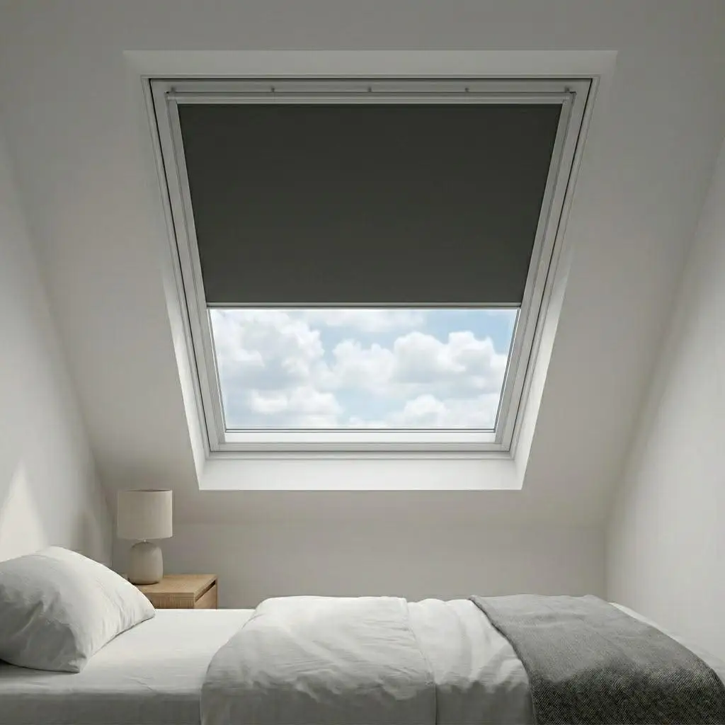 Skylight Honeycomb Blinds. Cellular design traps air for insulation. Blocks heat & glare. Perfect for roof windows. Custom fit.