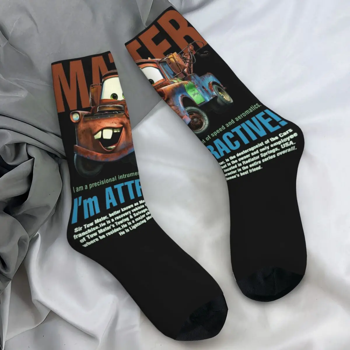 Mater Cars Stockings Graphic Harajuku Socks Autumn Anti Skid Socks Unisex Men Running Sports Warm Soft Socks