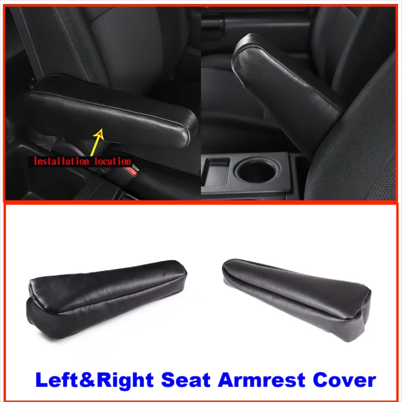 

Interior Modifaction Leather Seated Armrest Cover Handrest Protection Casing For Toyota FJ Cruiser 2007-21 Car Accessories