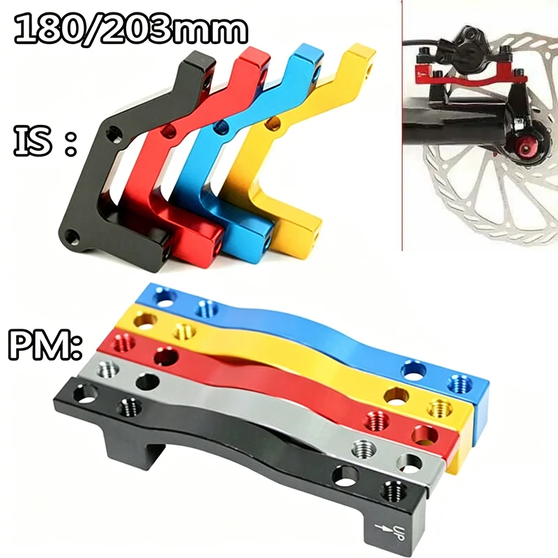 BUCKLOS Fahrrad-Scheibenbremsenadapter 180mm 203mm IS PM Vorder- und Hinterrad-Rotor-Konverter MTB Downhill Fahrrad-Scheibenbremssattel-Montageadapter