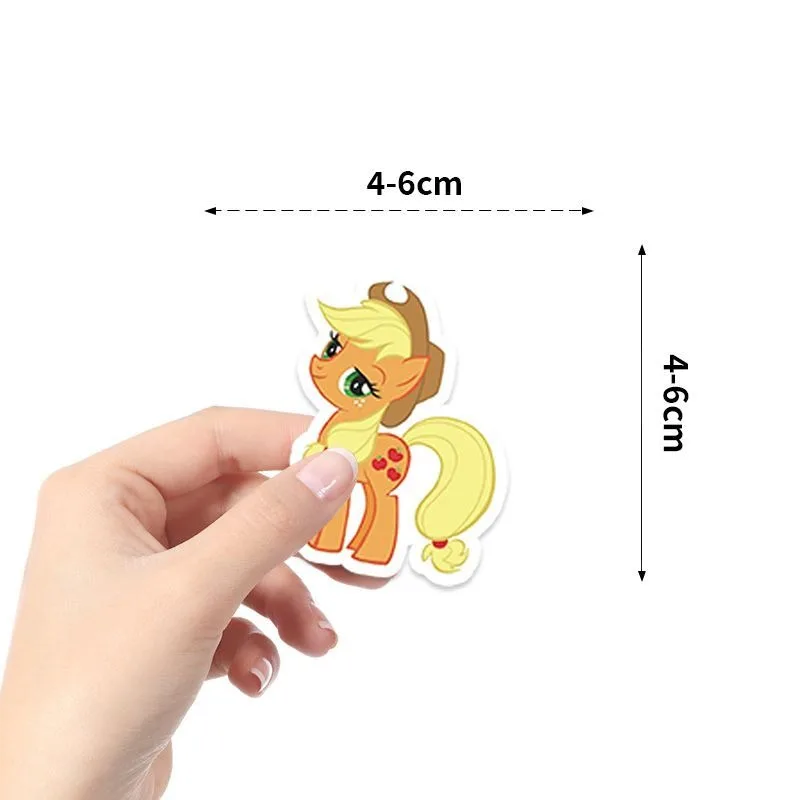 50 Blatt meiner kleinen Pony Cartoon Charakter Aufkleber modische DIY Handy hülle Laptop Dekoration wasserdichte Aufkleber