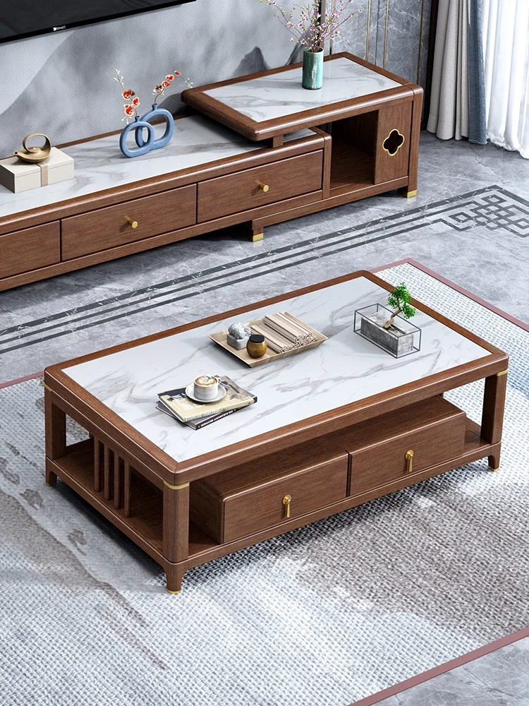 Coffee Table Tea Table Walnut Tea Table Table Living Room Home TV Cabinet Unit