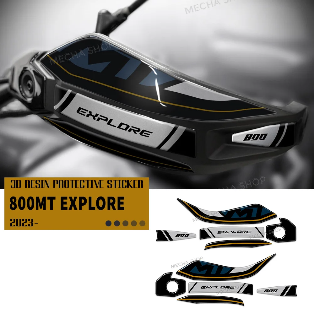 For CF Moto 800MT Sport 2022- 800 MT Explore Accessories Hand Guard Sticker 3D Gel Protection Decal