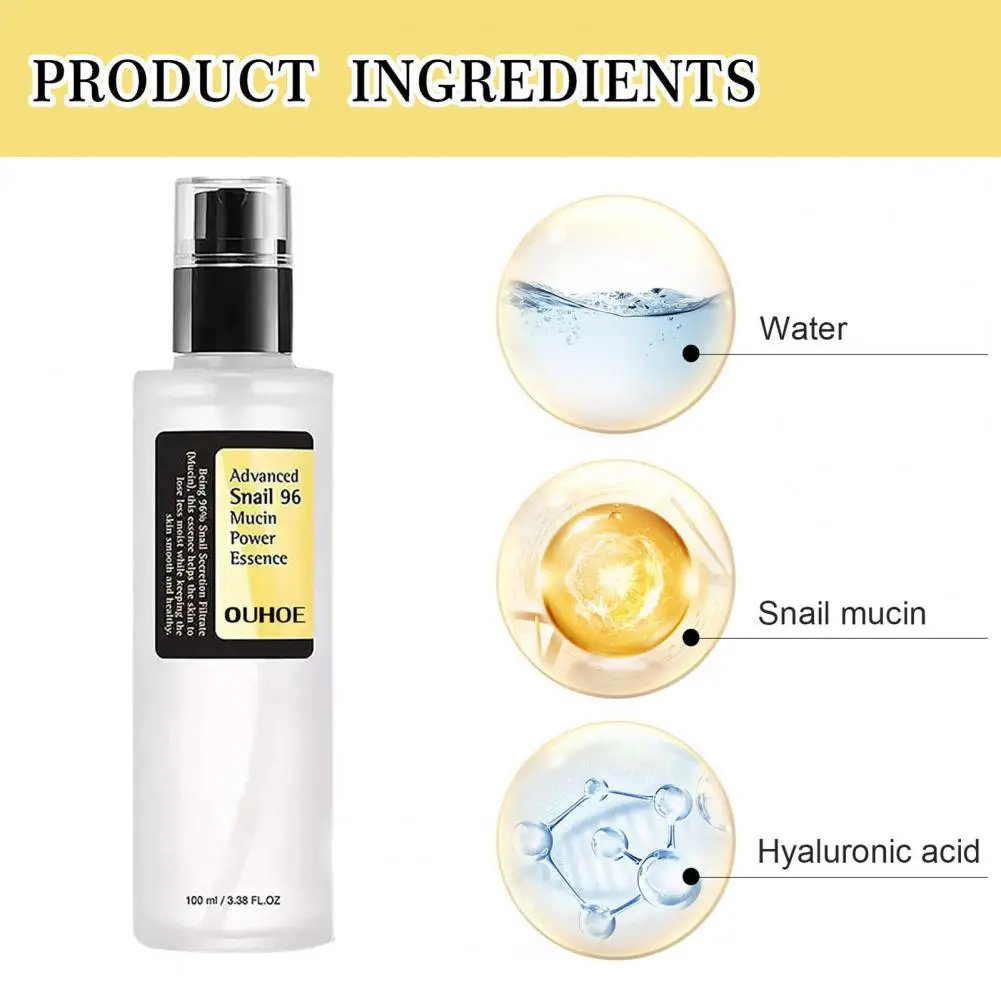 100ml Skin Repairing Essence Deeply Nourishing Soothing Repair Dark Spots Snail Mucin Snail Mucin 96% Power Repairing Essence