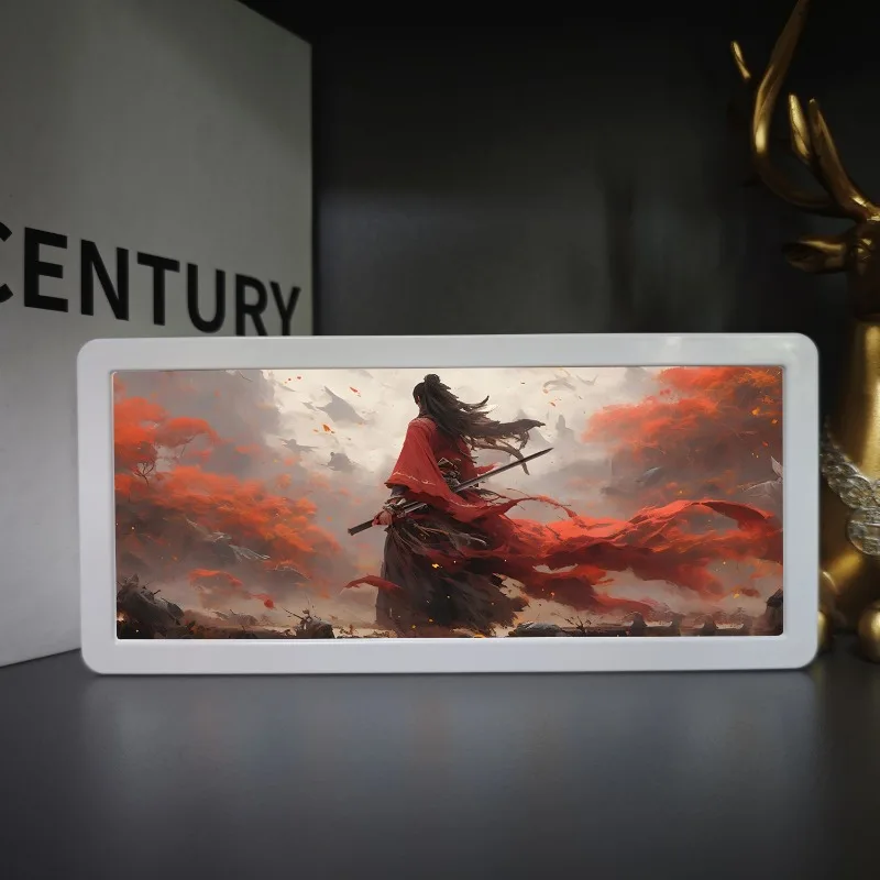 18.5 cm/7.28in Anime 3D Led Nachtlampje Box Figuren Randapparatuur Acryl Cartoon Ornamenten Speelgoed Desktop Collectible verjaardagscadeautjes