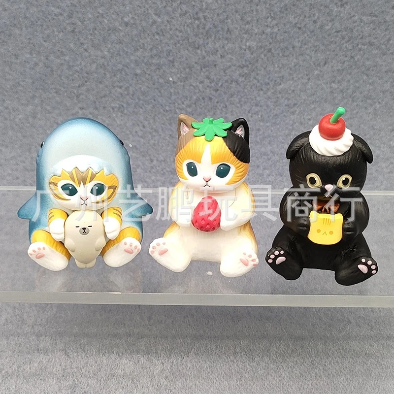 新しい Mofusand 愛ハグサメ猫シリーズかわいいアクションフィギュア人形動物カプセルおもちゃ誕生日モデルの装飾ギフトのおもちゃ子供のため