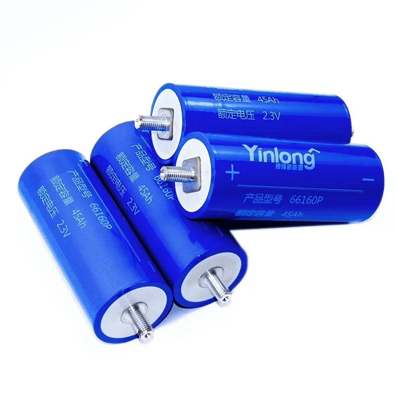 4PCS 2.3V 45Ah LTO battery 100% original Yinlong 66160P 10C discharge DIY 12V 24V low temperature resistant lithium titanate