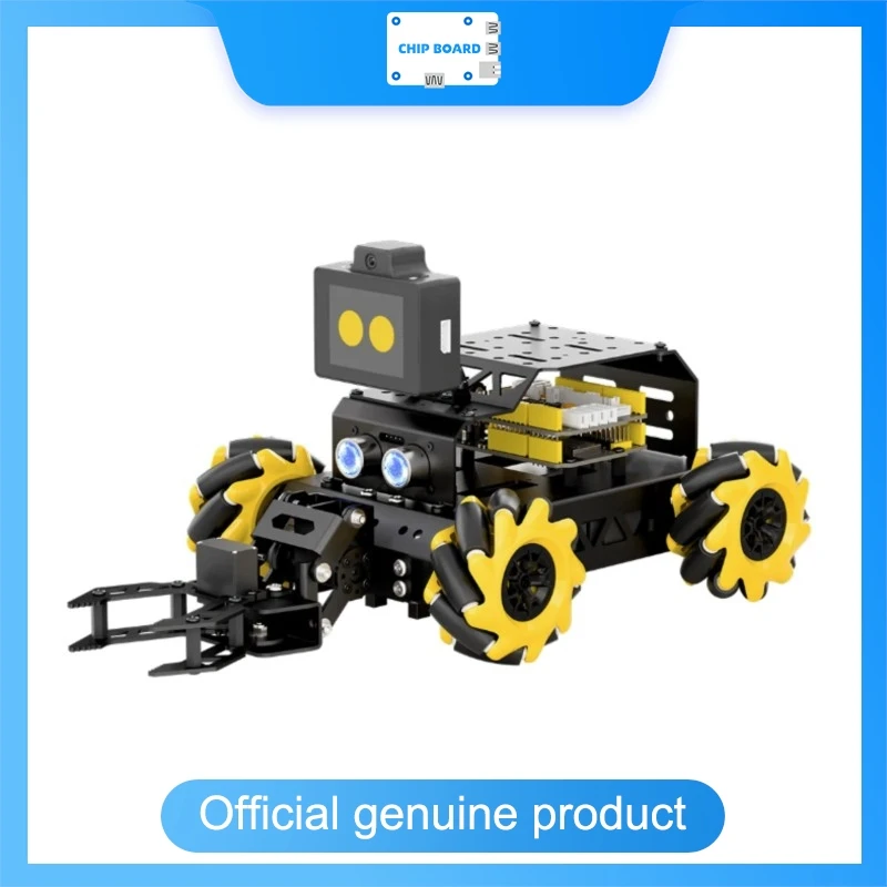 Hiwonder miniAuto Pro ESP32 AI Robot Car, ESP32-P4C5 LLM Module, 2DOF Arm, Omni Drive, Python Arduino Scratch Coding