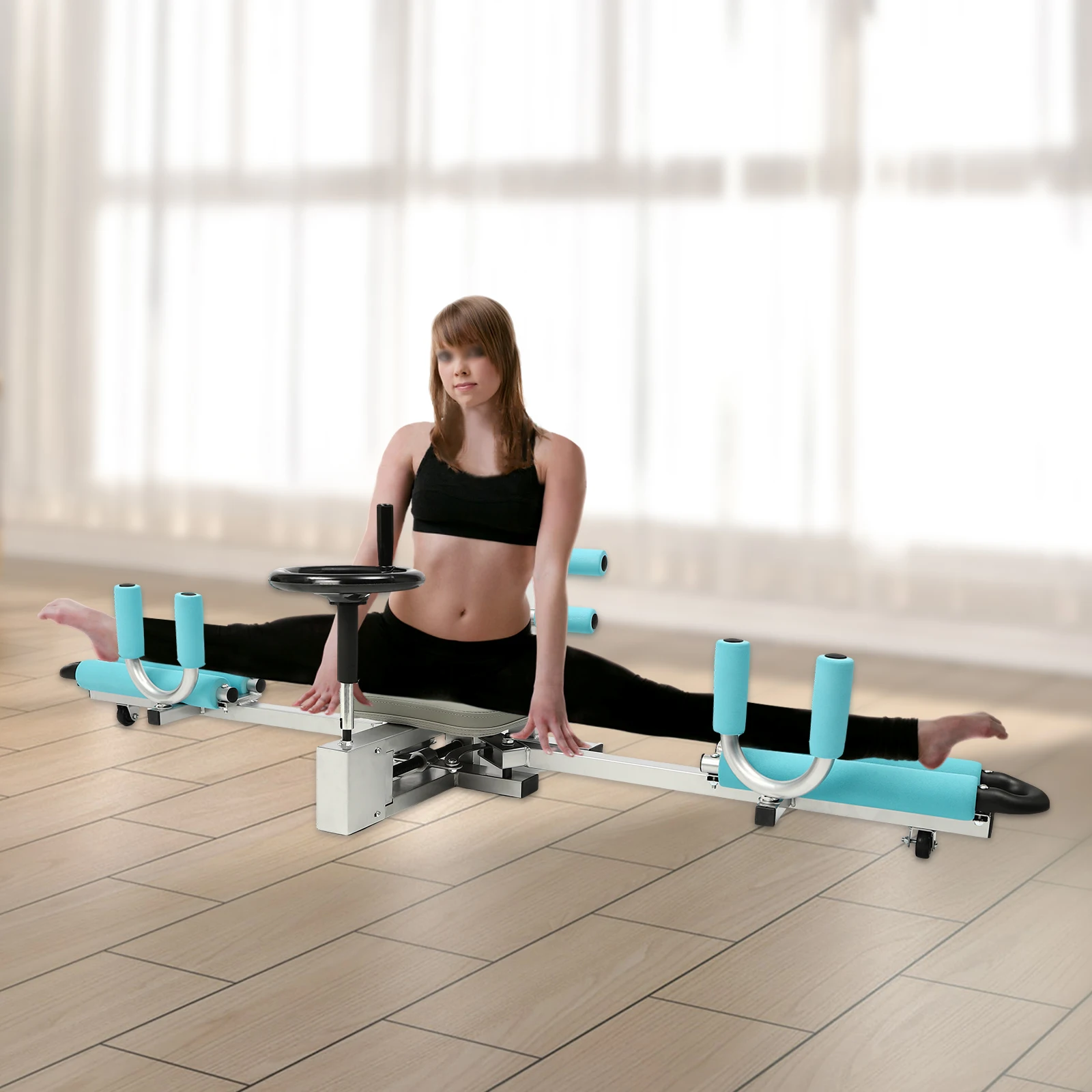 Leg Stretcher Machine, 0-210° Adjustable Split Machine for Flexibility Leg Stretching, 330.7lbs Heavy Duty Home Gym Equipment for Dance Yoga Martial Arts