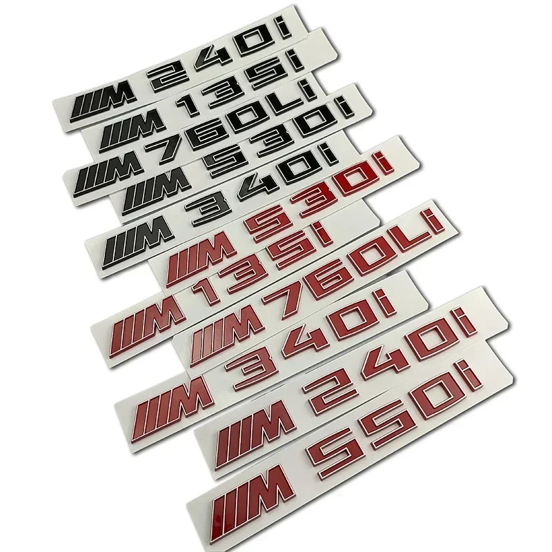 ABS Car Rear Emblem Trunk Sticker for M Power M330i M340i M550i M240i M135i M530i M535i M650i M730i M740Li M750Li M760Li