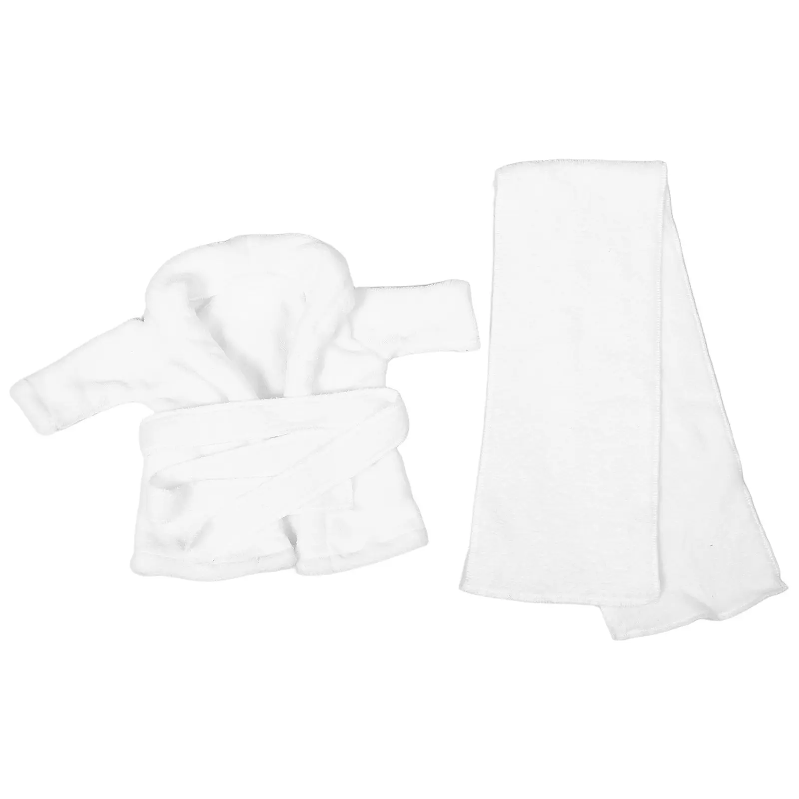 

Newborn Bathrobe Coral Fleece Soft Warm Infant Robe Baby Girl Photoshoot Outfit Toddler Sleepwear Baby Photography Props 0-2