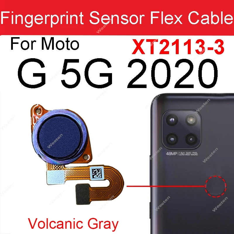 For Motorola Moto G 5G Plus One 5G Fingerprint Reader Touch ID Sensor Return Key Home Button Flex Cable Replacement Parts