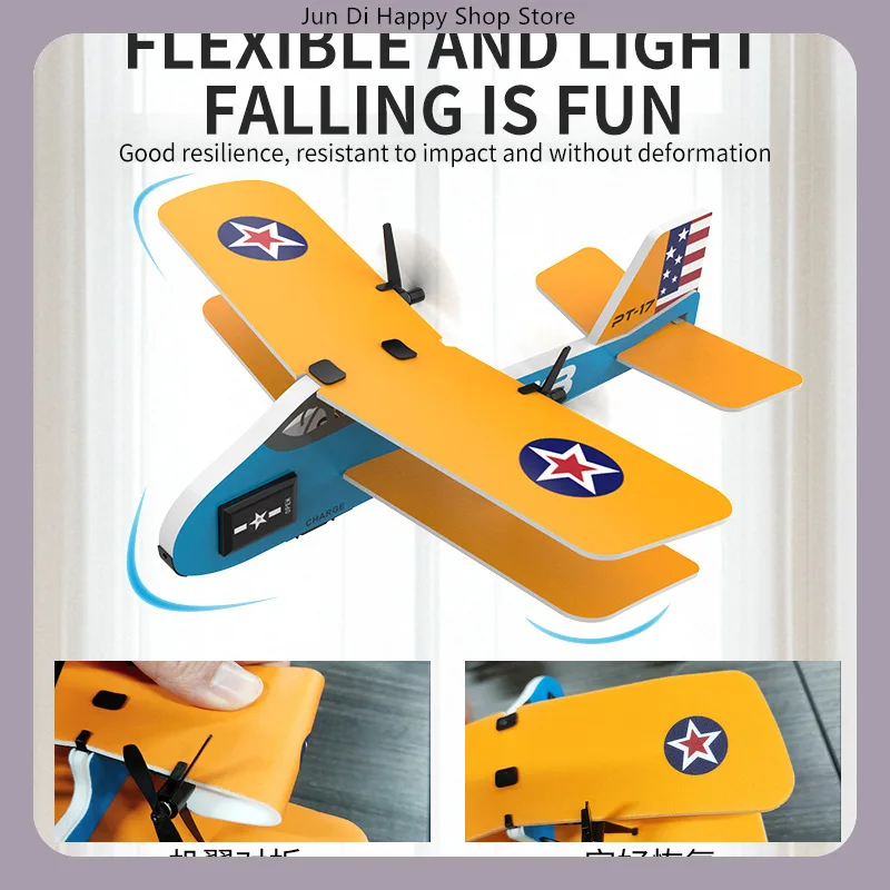 2 Channel KF801 Aerobatic Remote Control Glider, RC Stunt Airplane Model