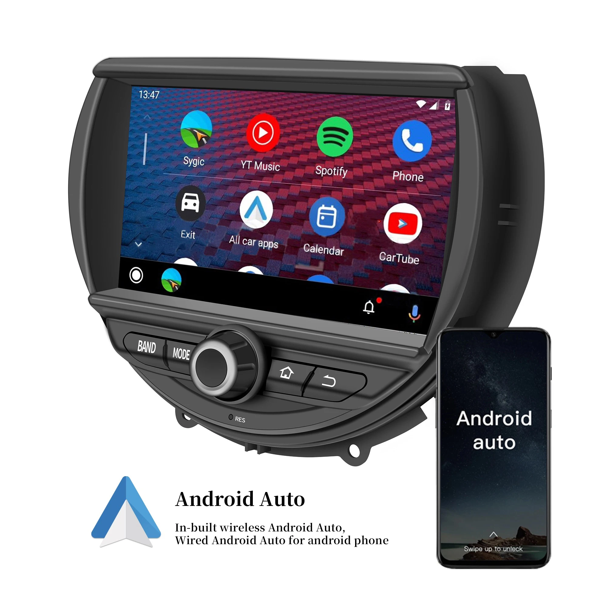 Mini Cooper Apple CarPlay upgrade for Mini Countryman JCW one F60 7inch touchscreen Android 13 aftermarket Android Auto Netflix