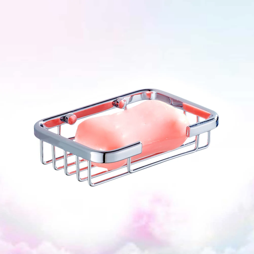 

Stainless Steel Soap Dish Wall-Mounted Soap Rack Easy Clean Draining Design Decorative Bathroom Accessories Holder For