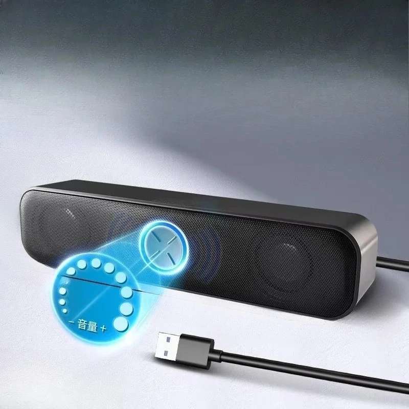 

Computer audio usb interface desktop mini small speaker with its own sound card, one-line direct plug-in notebook