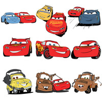 Car Pixar Lightning McQueen Cute Patches for Clothes Heat Transfer Thermal Stickers DIY Kids T shirt Iron on for Women Appliqued