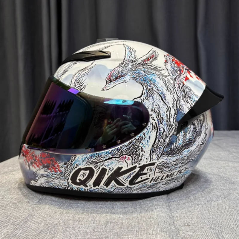 

Модный анфас мотоциклетный шлем White Fox, одобренный ECE, с мягкой подкладкой для мужчин и женщин, удобная одежда в течение дня