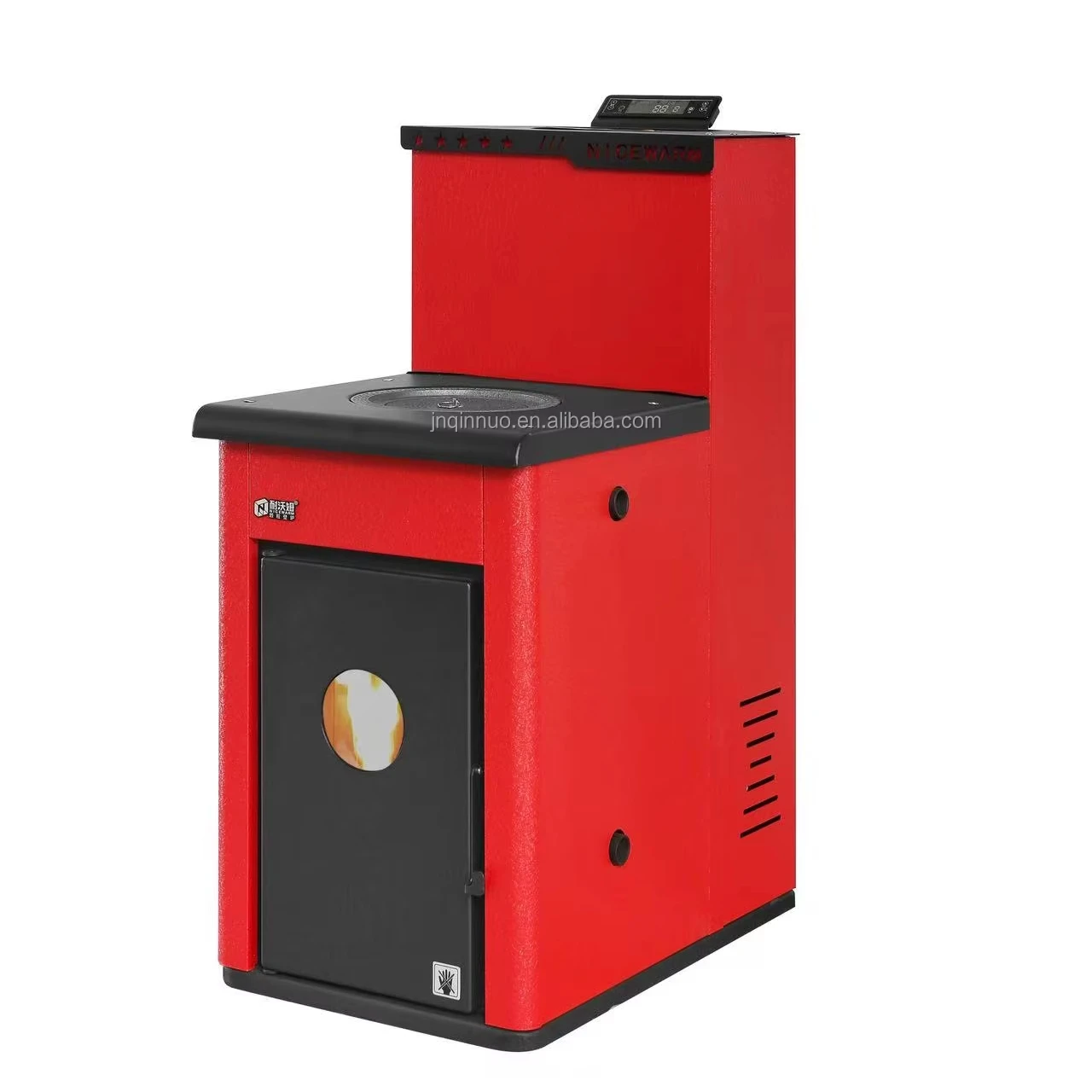 Wood Pellet Stove Water Circulation Heating Pellet Boiler Stove Freestanding 13.9KW 20Kg Fuel Tank Eco-Friendly Bathroom