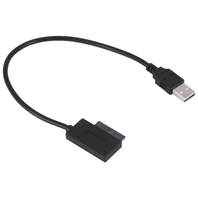10X USB Adapter PC 6P+7P CD DVD Rom SATA To USB 2.0 Converter Slimline Sata 13 Pin Drive Cable For PC Laptop Notebook