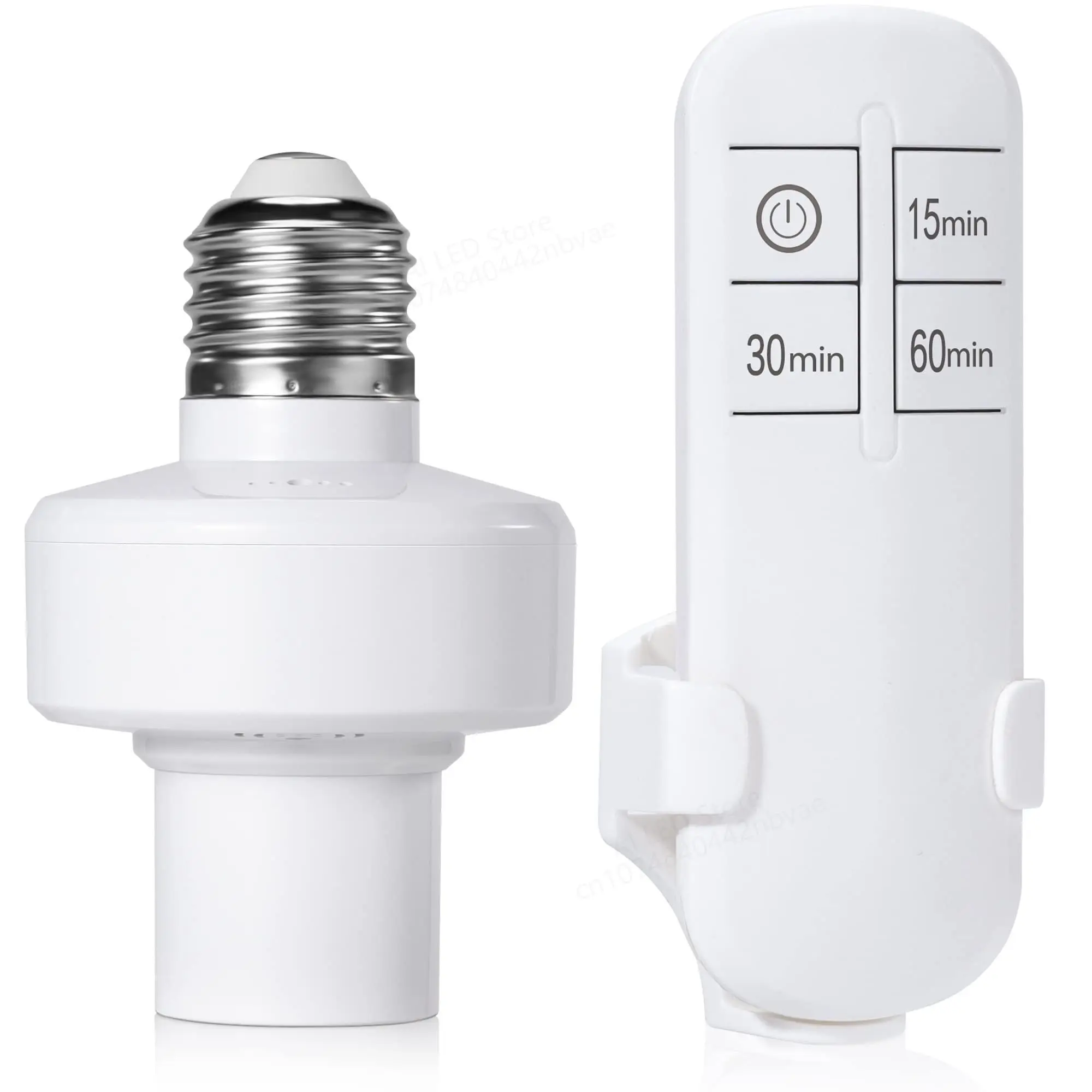 Wireless remote control smart timer switch E27 to E27 lamp holder AC220V house multi light switch baby room bedroom timer switch