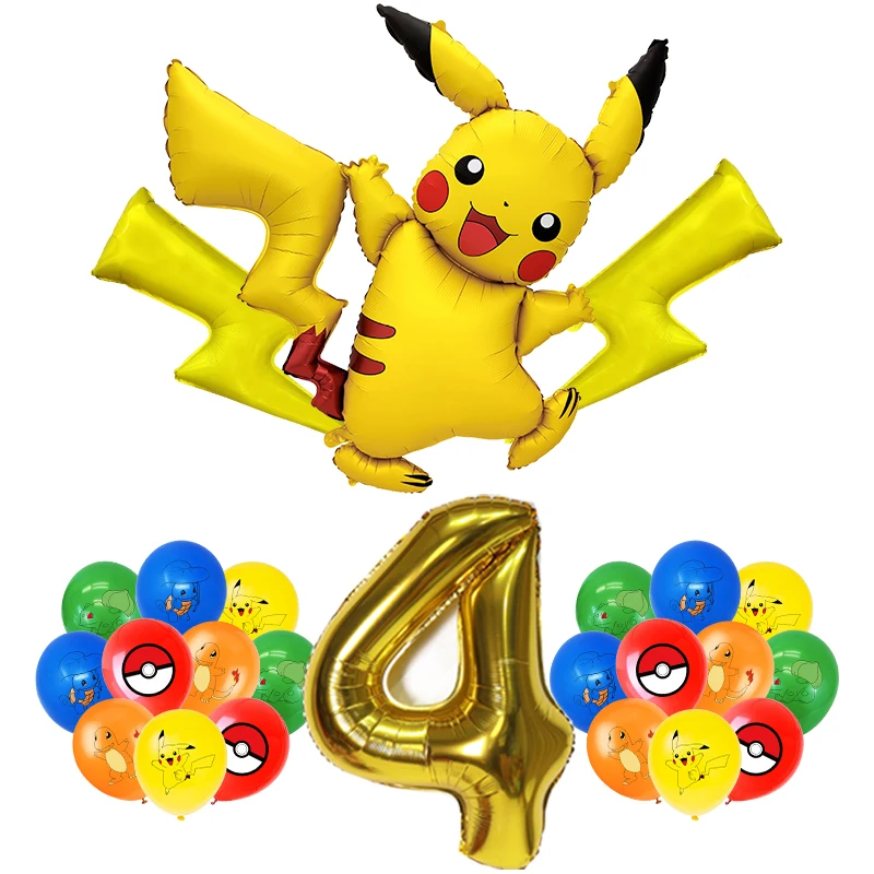 Pokemon Geburtstag Party Dekoration Neue Ligntning Pikachu Ballon Kid Event Liefert Einweg Geschirr Banner Hintergrund Platte