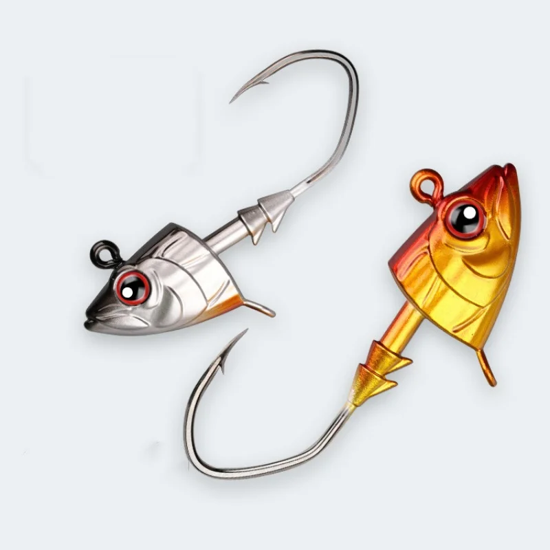 Meeresangel-Jigkopfhaken, Großes Gewicht 21g 28g 35g 42g 50g, für Fisch und Seebarsch, 5-fach Verstärkte Scharfe Wurmhaken, 2 Stück Set, SONDERANGEBOT – Detail 5