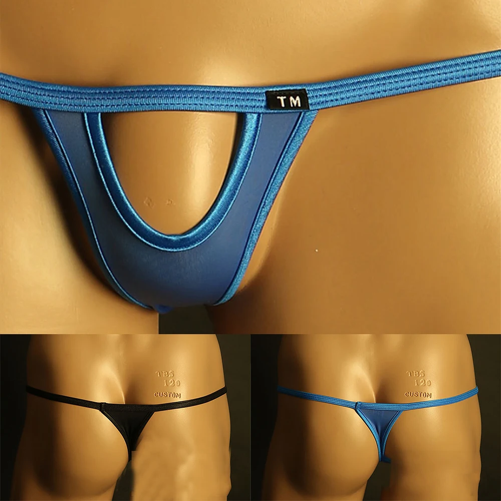 G-string Mens Underwear Black/Blue Elastic Hot Sale Reliable Replacement Sexy Spandex Pouch Thong T-back 1pcs M~2XL
