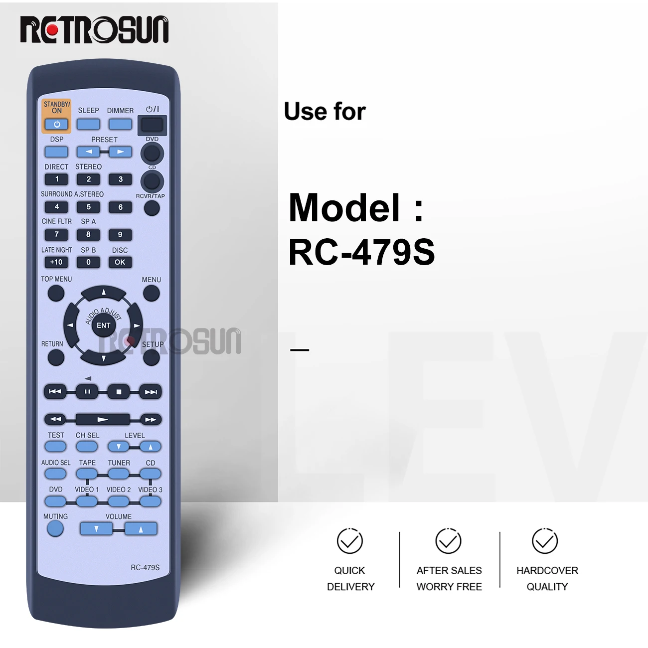 New RC-479S Remote Control For Onkyo Audio Receiver HTR320 HTR8230 HTS570 HTS670