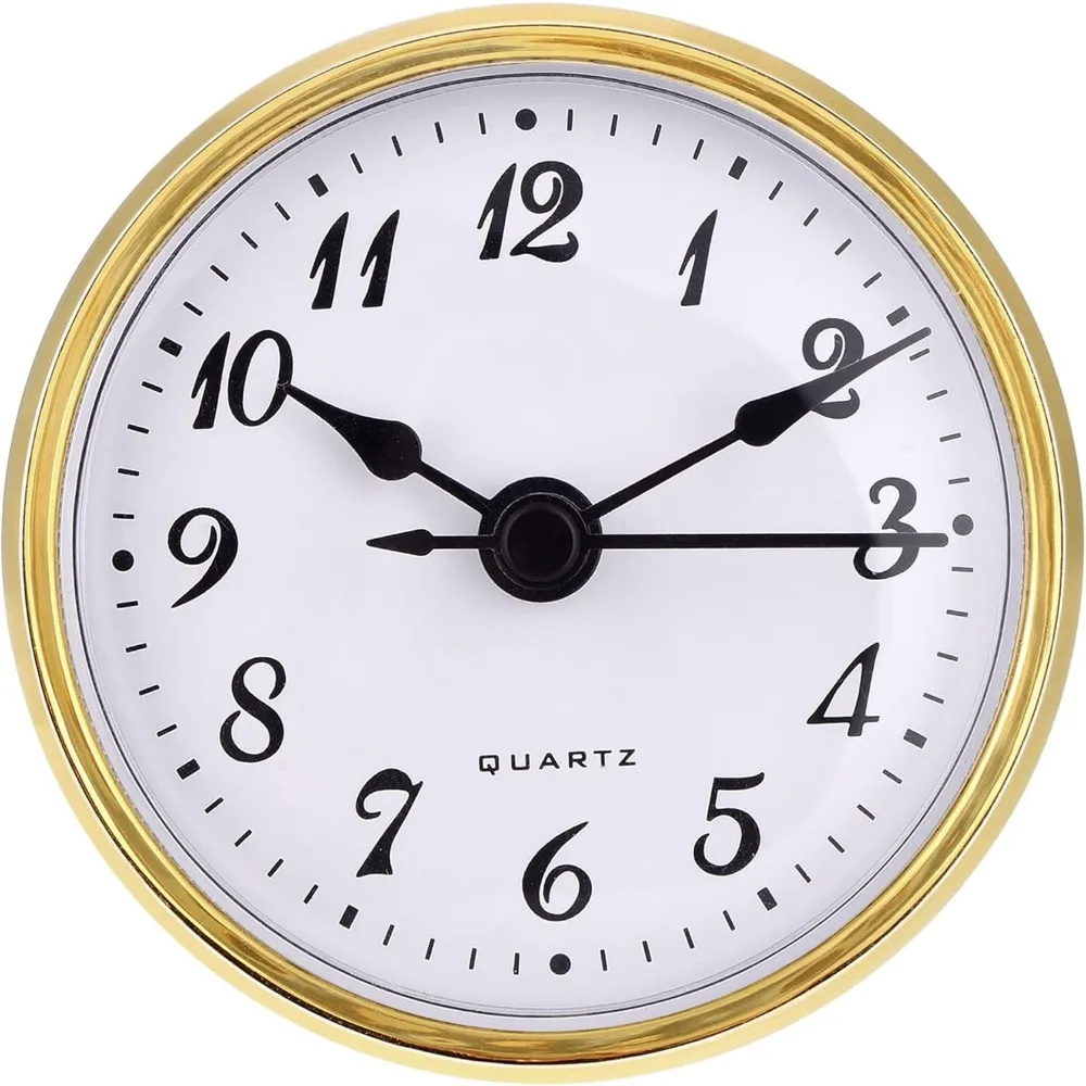 

2.8-inch/70-mm quartz watch insert, Arabic numerals, quartz movement (gold trim)