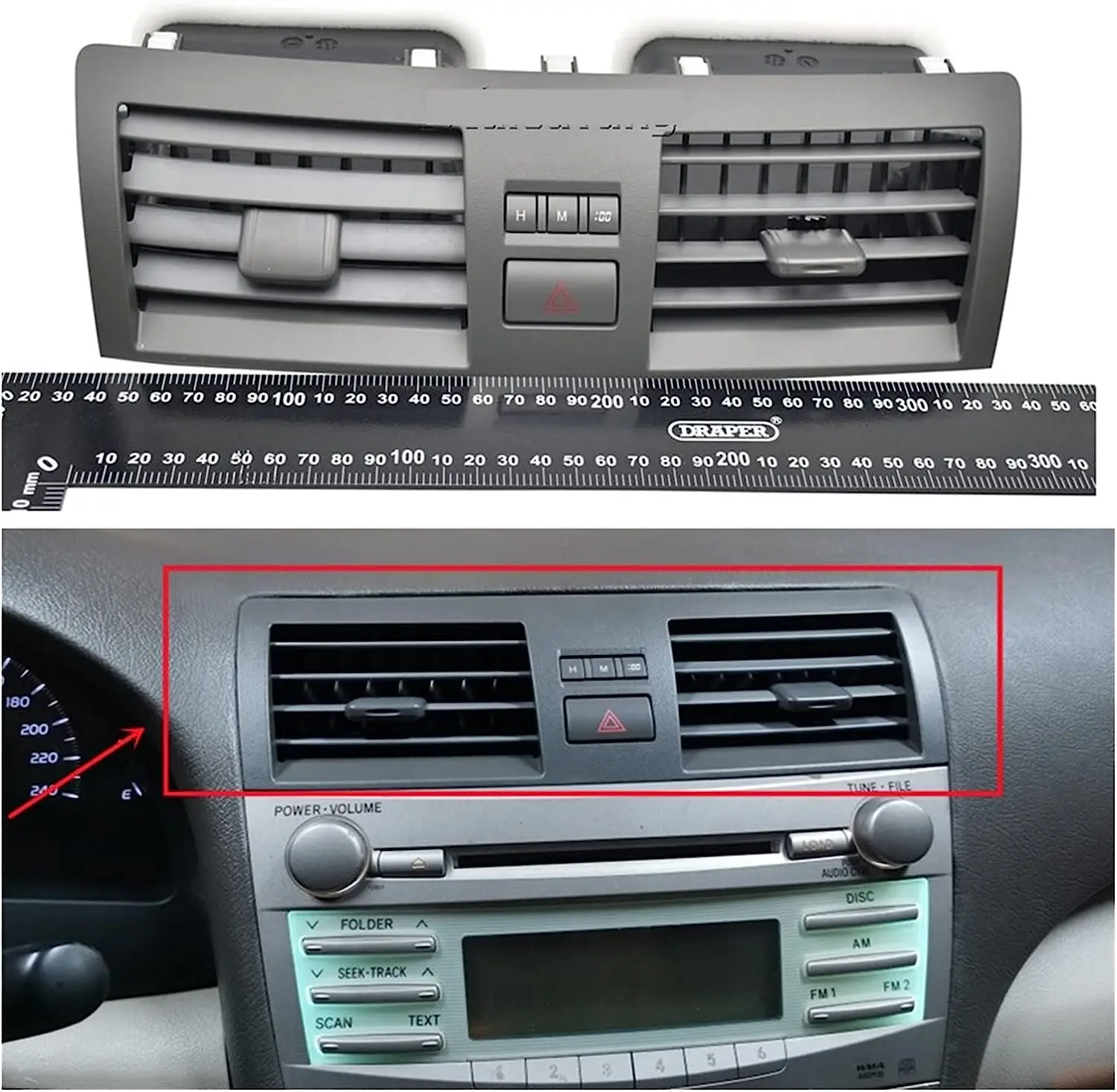 55660-06100 Car Front Dashboard Air Conditioning Outlet Panel Grille Cover for TOYOTA Camry 2006 2007 2008 2009-2011