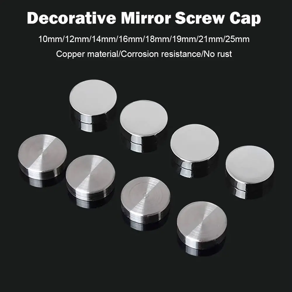 Home Improvement Copper Screws Decorative Cap Silver Multiple Sizes Decoration Screw Covers Nails Fasteners Tea Tables
