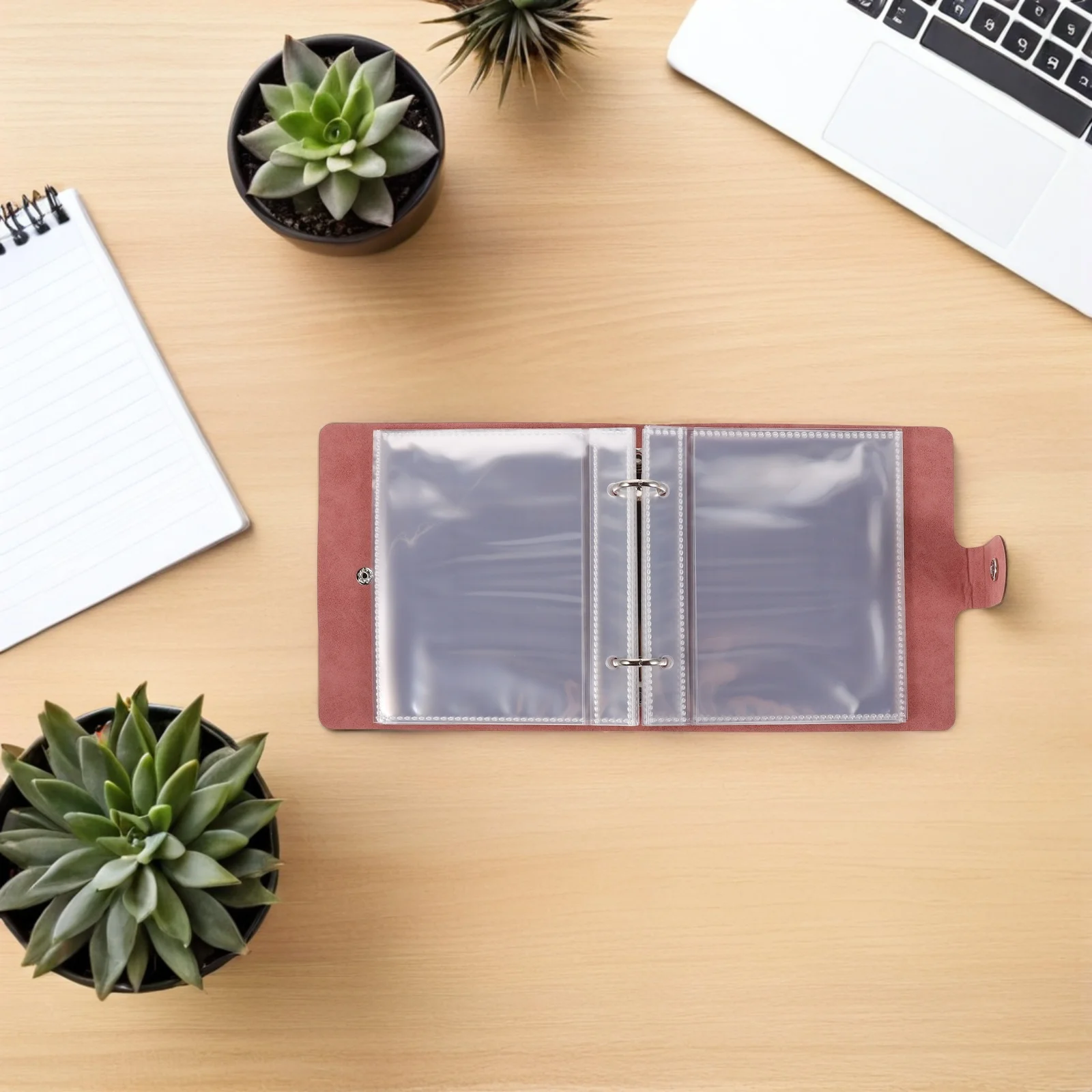 1Set Organizer Binder 50 Envelopes 25 Pockets Fake Cover Book For Garden Storage Organization Resealable Packet Holder