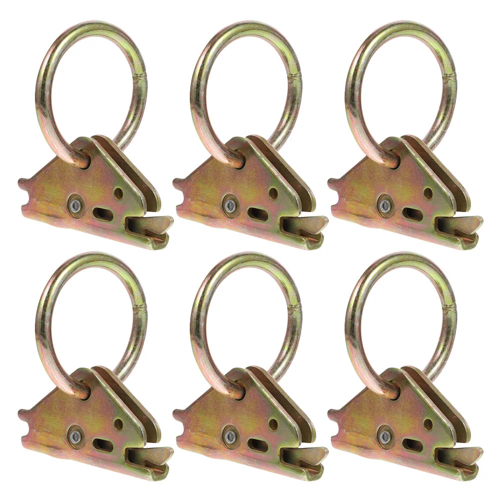 

6 Pcs Rails Accessories Steel Tie down Hooks for Camper Anchor Bed Pickup