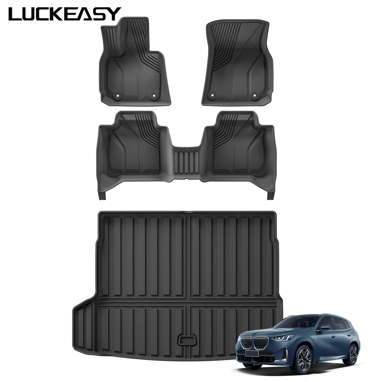 Left Driver for 2025 BMW X3 TPE 3D Car All-weather Floor Mats Waterproof Trunk Pad Cargo Liner Odorless Interior Accessories
