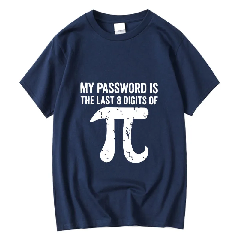 XIN  Men's T-shirt 100% Cotton Funny Pi Design High Quality Top Customizable Hand-painted Clothing Fashionable Casual Wear